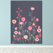Floral Dark Boho Canvas Afdruk (Insitu (Houten vloer))