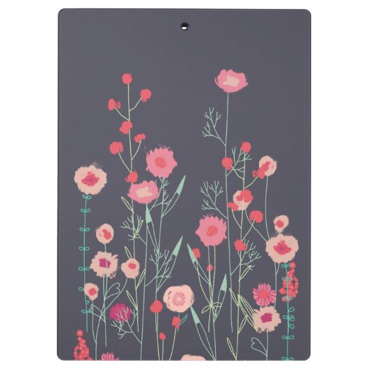 Floral Dark Boho Klembord (Achterkant)