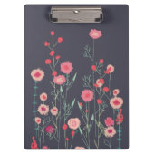 Floral Dark Boho Klembord (Voorkant)