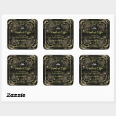 Floral Dark Brown Rozen Product Labels met Logo (Vel)