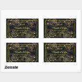 Floral Dark Brown Rozen Product Packaging Labels (Vel)