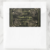 Floral Dark Brown Rozen Product Packaging Labels (Tas)