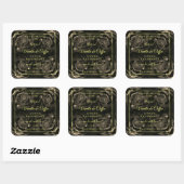 Floral Dark Brown Rozen Product Packaging Labels (Vel)