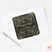 Floral Dark Brown Rozen Product Packaging Labels (Envelop)