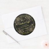 Floral Dark Brown Rozen Product Packaging Labels (Envelop)