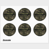 Floral Dark Brown Rozen Product Packaging Labels (Vel)