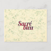  Floral Dark Cross Sacre Bleu Franse Funny Briefkaart (Voorkant)