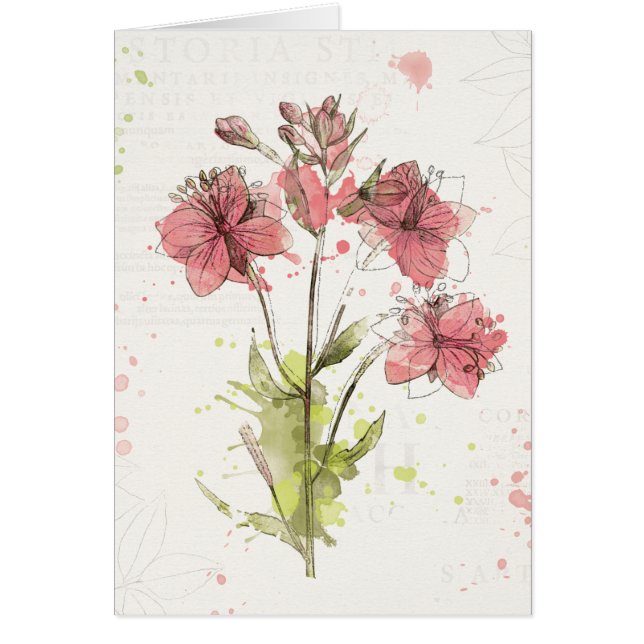 Floral Dark Pink Splash (Voorkant)