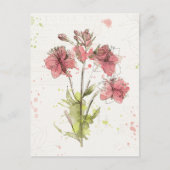 Floral Dark Pink Splash Briefkaart (Voorkant)