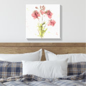 Floral Dark Pink Splash Canvas Afdruk (Insitu (Slaapkamer))
