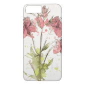Floral Dark Pink Splash Case-Mate iPhone Case (Achterkant)