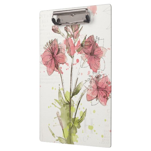 Floral Dark Pink Splash Klembord (Links)