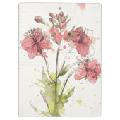 Floral Dark Pink Splash Klembord (Achterkant)