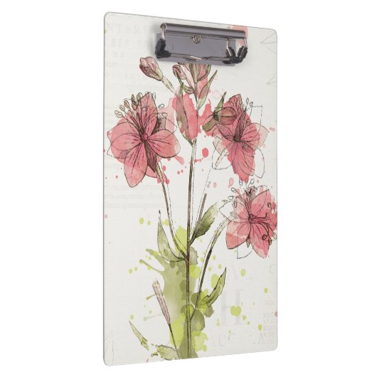 Floral Dark Pink Splash Klembord (Rechts)