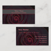 Floral dark roos neon pop-art visitekaartje (Voorkant / Achterkant)