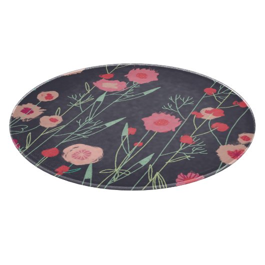 Floral Dark Snijplank (Hoek)