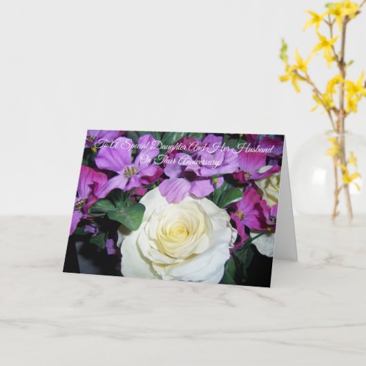 Floral Daughter Husband Personalized Jubileum Kaart (Gele Bloem)