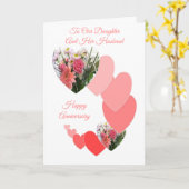 Floral Daughter Husband Personalized Jubileum Kaart (Gele Bloem)