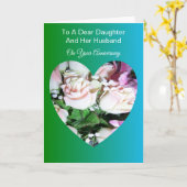 Floral Daughter Husband Personalized Jubileum Kaart (Gele Bloem)