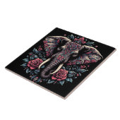 Floral dawn olifant kunst tegeltje (Zijkant)