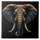 Floral dawn olifant kunst tegeltje (Voorkant)