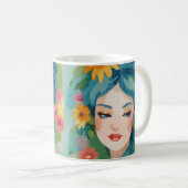 Floral Daydream Portrait Koffiemok (Voorkant rechts)