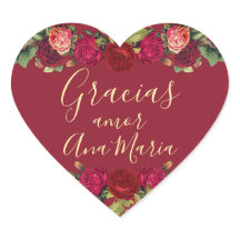 Floral de Borgoña Quinceanera Celebración Gracias