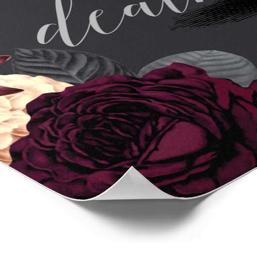 Floral Death to your 20's Party Welcome Sign Poster (Hoek)