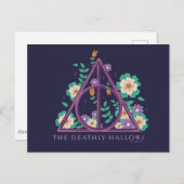 Floral Deathly Hallows Graphic Briefkaart (Voorkant / Achterkant)