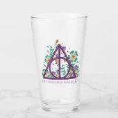 Floral Deathly Hallows Graphic Glas (Voorkant)