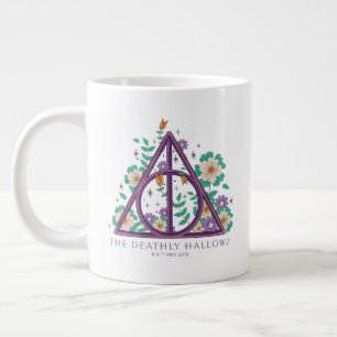 Floral Deathly Hallows Graphic Grote Koffiekop
