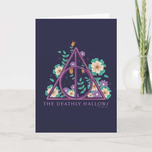 Floral Deathly Hallows Graphic Kaart (Voorkant)