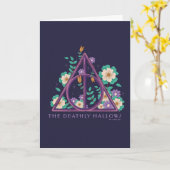 Floral Deathly Hallows Graphic Kaart (Gele Bloem)