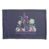 Floral Deathly Hallows Graphic Kussensloop (Voorkant)