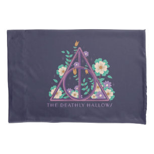 Floral Deathly Hallows Graphic Kussensloop
