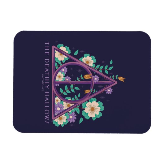 Floral Deathly Hallows Graphic Magneet (Horizontaal)