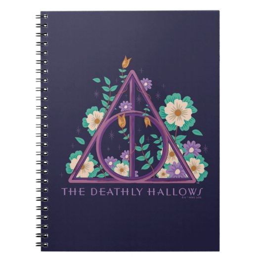 Floral Deathly Hallows Graphic Notitieboek (Voorkant)