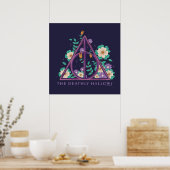 Floral Deathly Hallows Graphic Poster (Keuken)