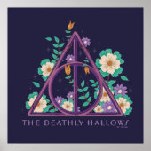 Floral Deathly Hallows Graphic Poster (Voorkant)