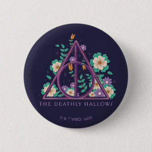 Floral Deathly Hallows Graphic Ronde Button 5,7 Cm