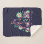 Floral Deathly Hallows Graphic Sherpa Deken (Voorkant (horizontaal))
