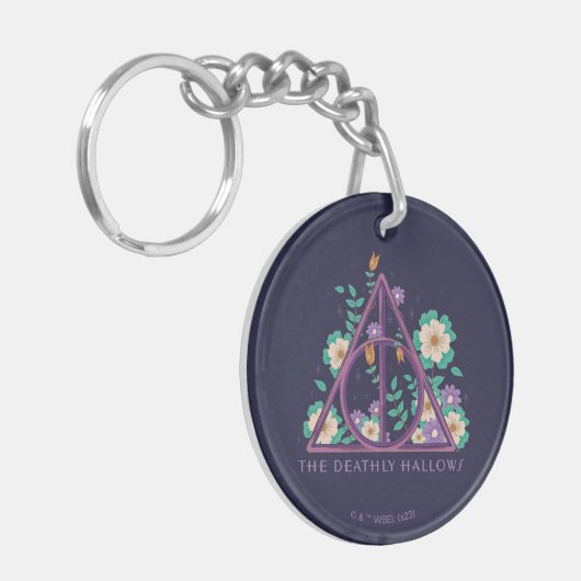 Floral Deathly Hallows Graphic Sleutelhanger (Voorkant Links)