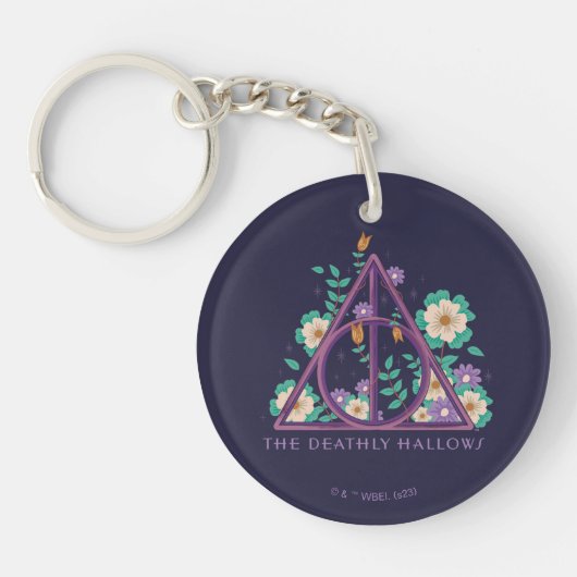 Floral Deathly Hallows Graphic Sleutelhanger (Voorkant)