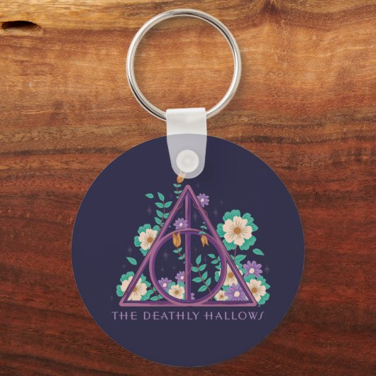 Floral Deathly Hallows Graphic Sleutelhanger (Achterkant)