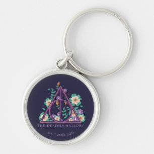 Floral Deathly Hallows Graphic Sleutelhanger
