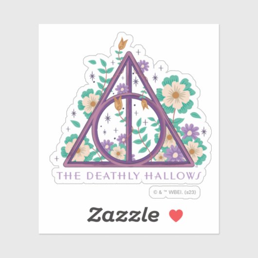 Floral Deathly Hallows Graphic Sticker (Vel)