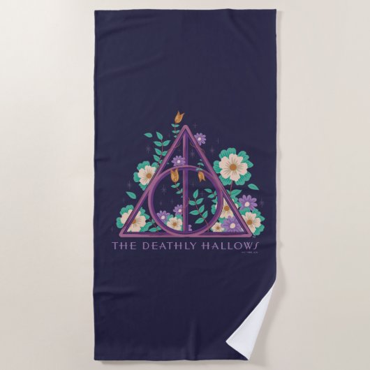 Floral Deathly Hallows Graphic Strandlaken (Voorkant)
