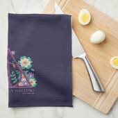 Floral Deathly Hallows Graphic Theedoek (Quarter Fold)