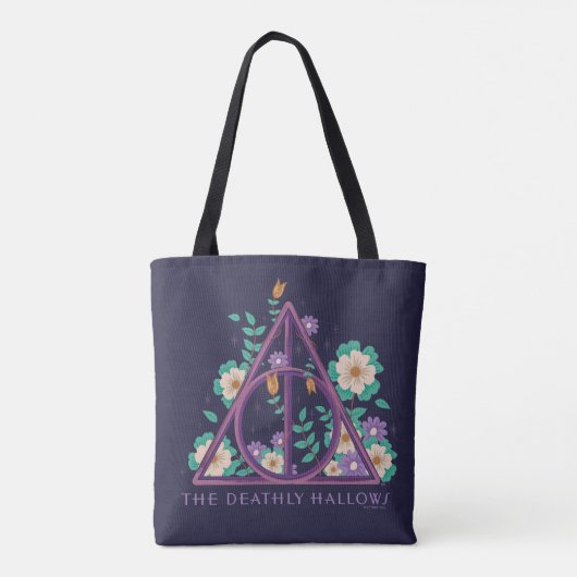 Floral Deathly Hallows Graphic Tote Bag (Achterkant)