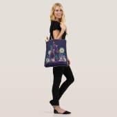 Floral Deathly Hallows Graphic Tote Bag (Op model)